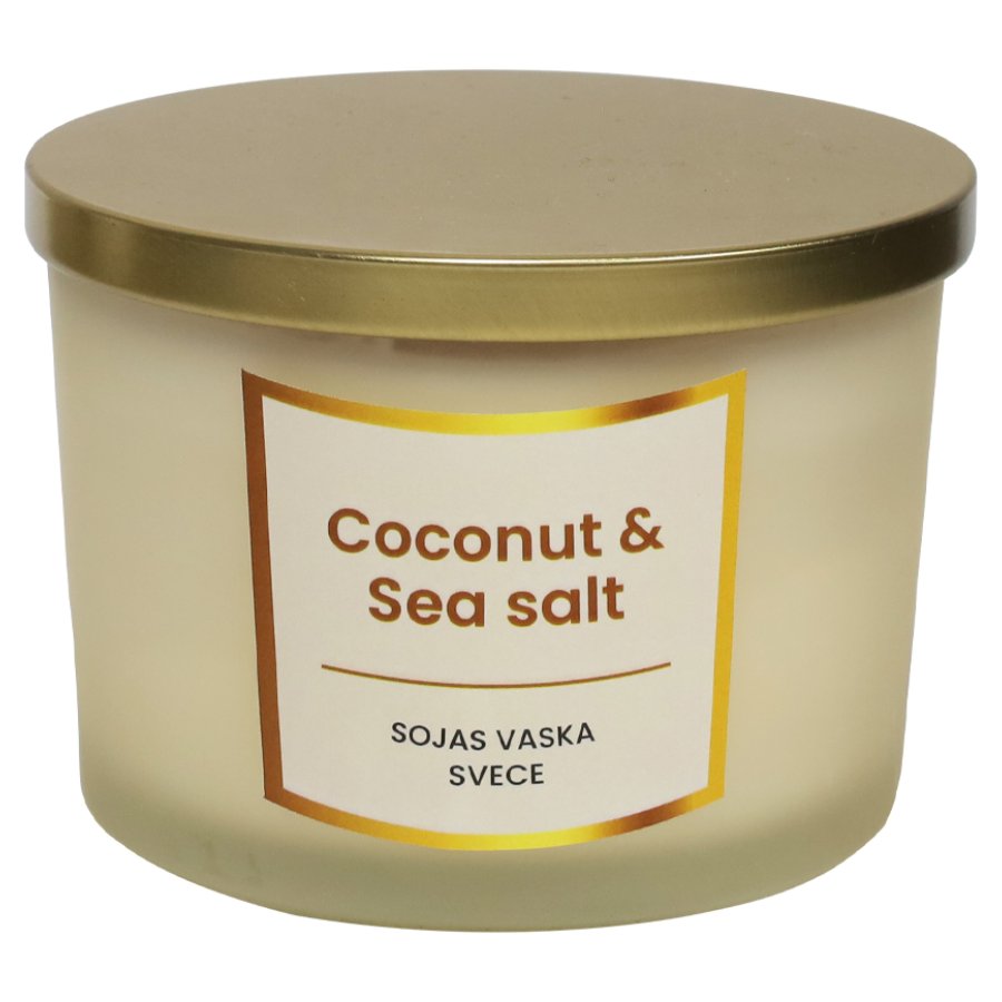 Svece no sojas vaska 400g, Coconut & Sea salt 9148891 (4750959148891)