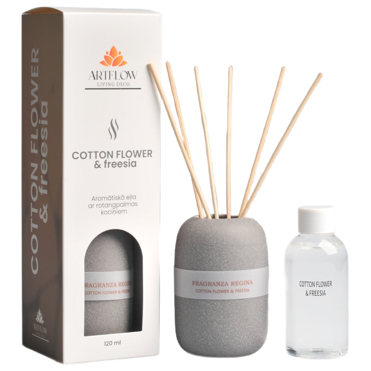 Aromatiska ella COTTON FLOWER & FREESIA, 120ml 9136225 (4750959136225)