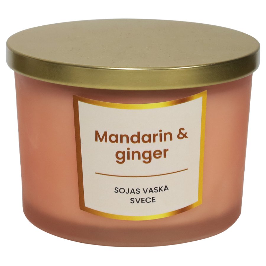 Svece no sojas vaska 400g, Mandarin & ginger 9148907 (4750959148907)