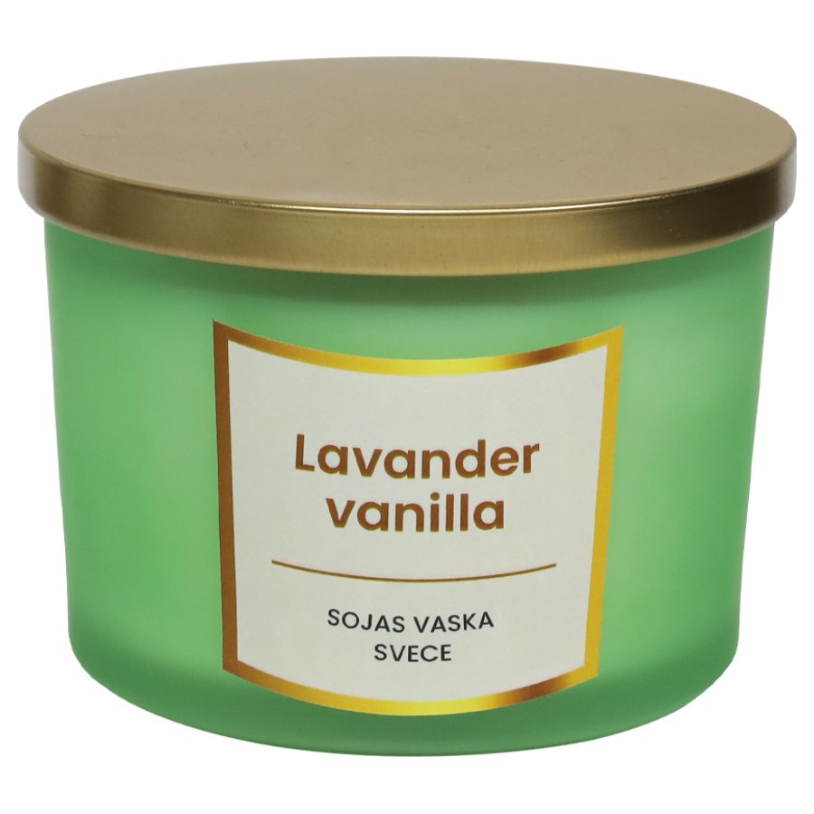 Svece no sojas vaska 400g, Lavender vanilla 9148914 (4750959148914)